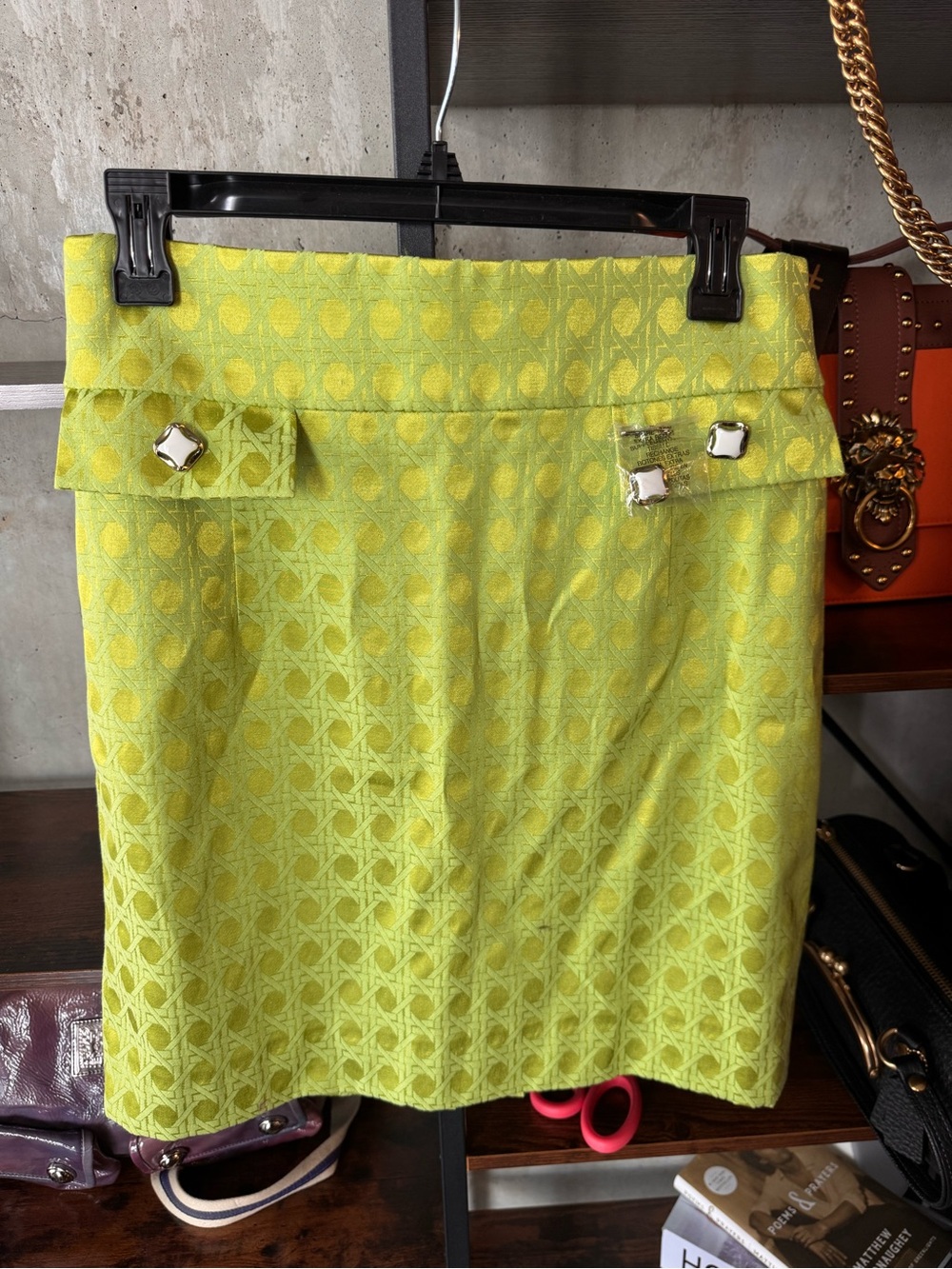 Antonio Melani Lime Green Mod Mini Skirt - Size 8 NWOT!